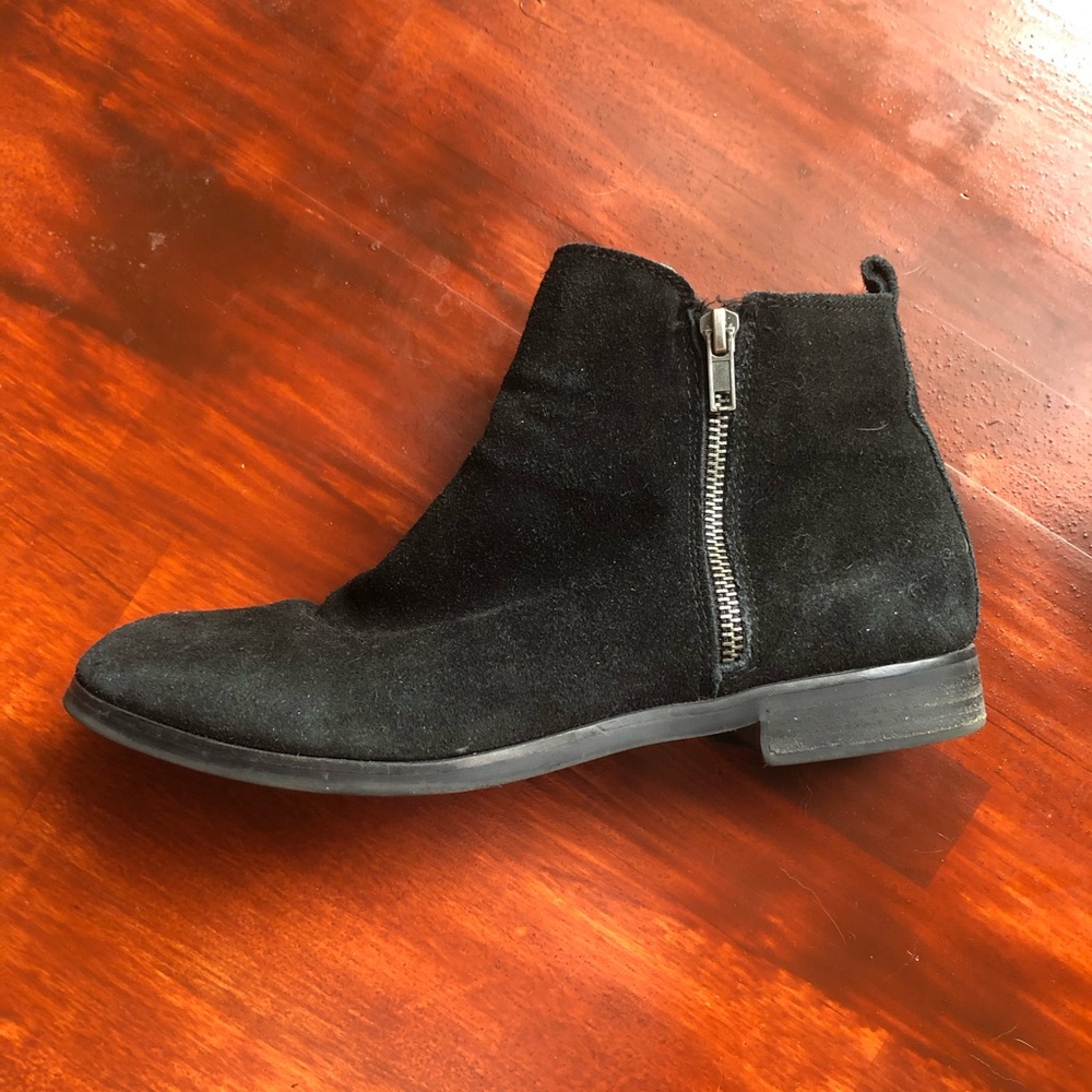 Suede Black Steve Madden Booties - Size 9